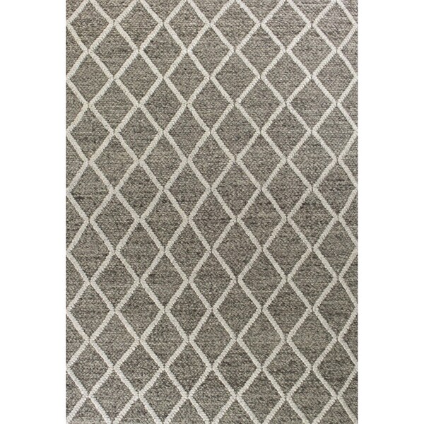 Homeroots 3 ft. 3 in. x 5 ft. 3 in. Wool Dark Grey Area Rug 352538 - main